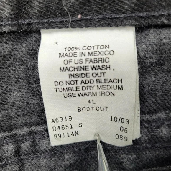 Harley Davidson Black 100% Cotton Bootcut Jeans size 4 Long - Picture 16 of 16